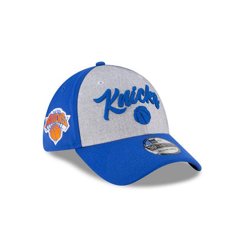 NBA New York Knicks Draft 39Thirty Stretch Fit (NAJ8218) - Blue New Era Caps